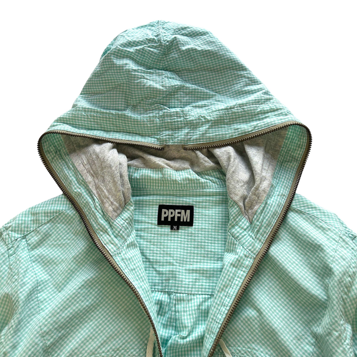 Vintage PPFM Full Zip Checkered Hoodie Size S