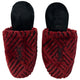 Vintage 80s YSL Yves Saint Laurent Embroidered Fur Slippers Womens Size 6