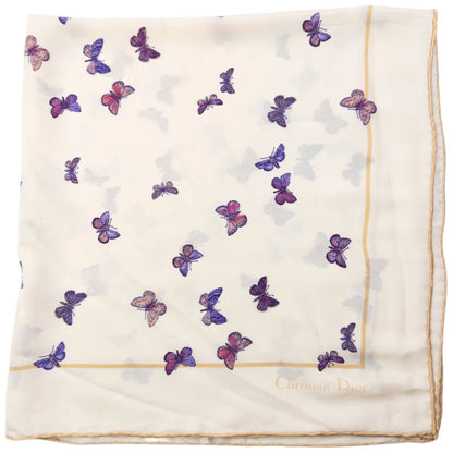 Vintage 2000s Dior Butterfly Print Silk Scarf