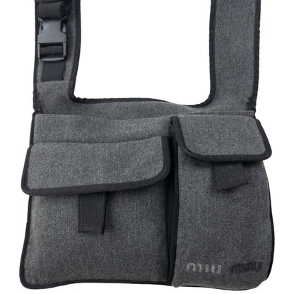 Vintage 1999 Miu Miu Wool Crossbody Bag