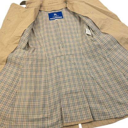 Vintage 2000s Burberry Blue Label Nova Check Lined Trench Jacket Womens Size S
