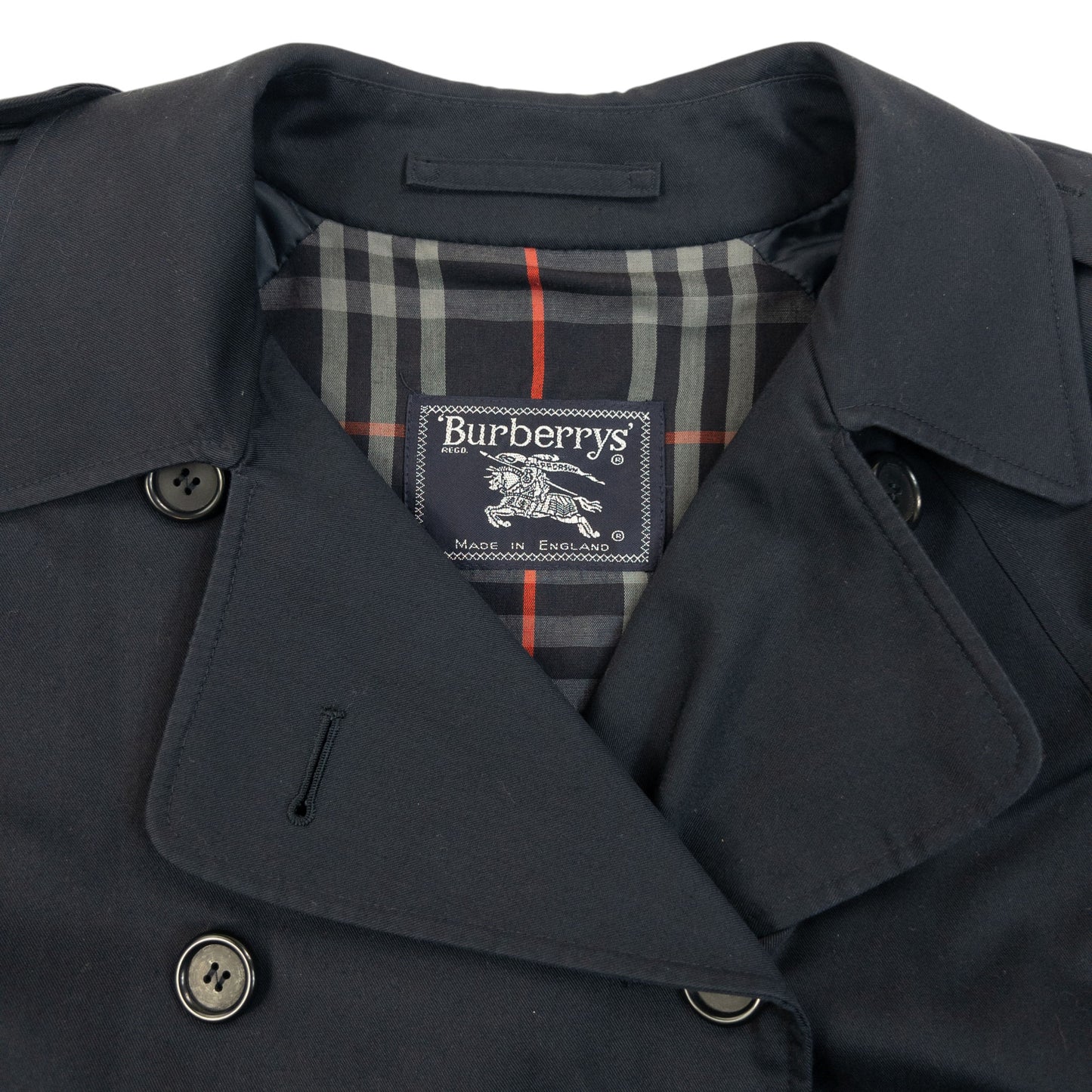 Vintage 90s Burberry Nova Check Lined Trench Jacket Size L