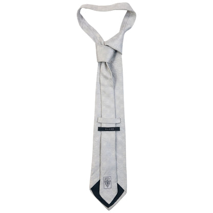 Vintage 2000s Gucci Monogram Silk Tie in grey, photo 3