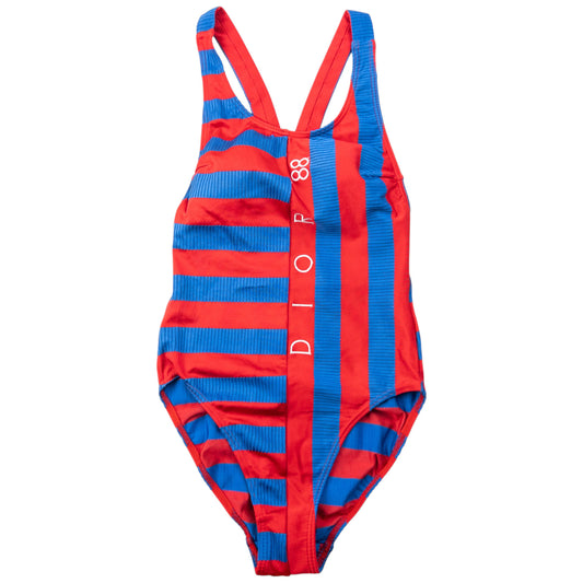 Vintage 90s Dior 88 Striped Swimming Costume Womens Size M