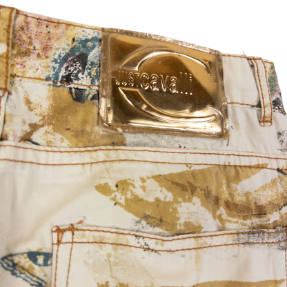 Vintage 2007 Roberto Cavalli Print Pattern Trousers Womens Size W31