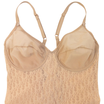 Vintage 90s Dior Lingerie Monogram Lace Bodysuit Womens Size M