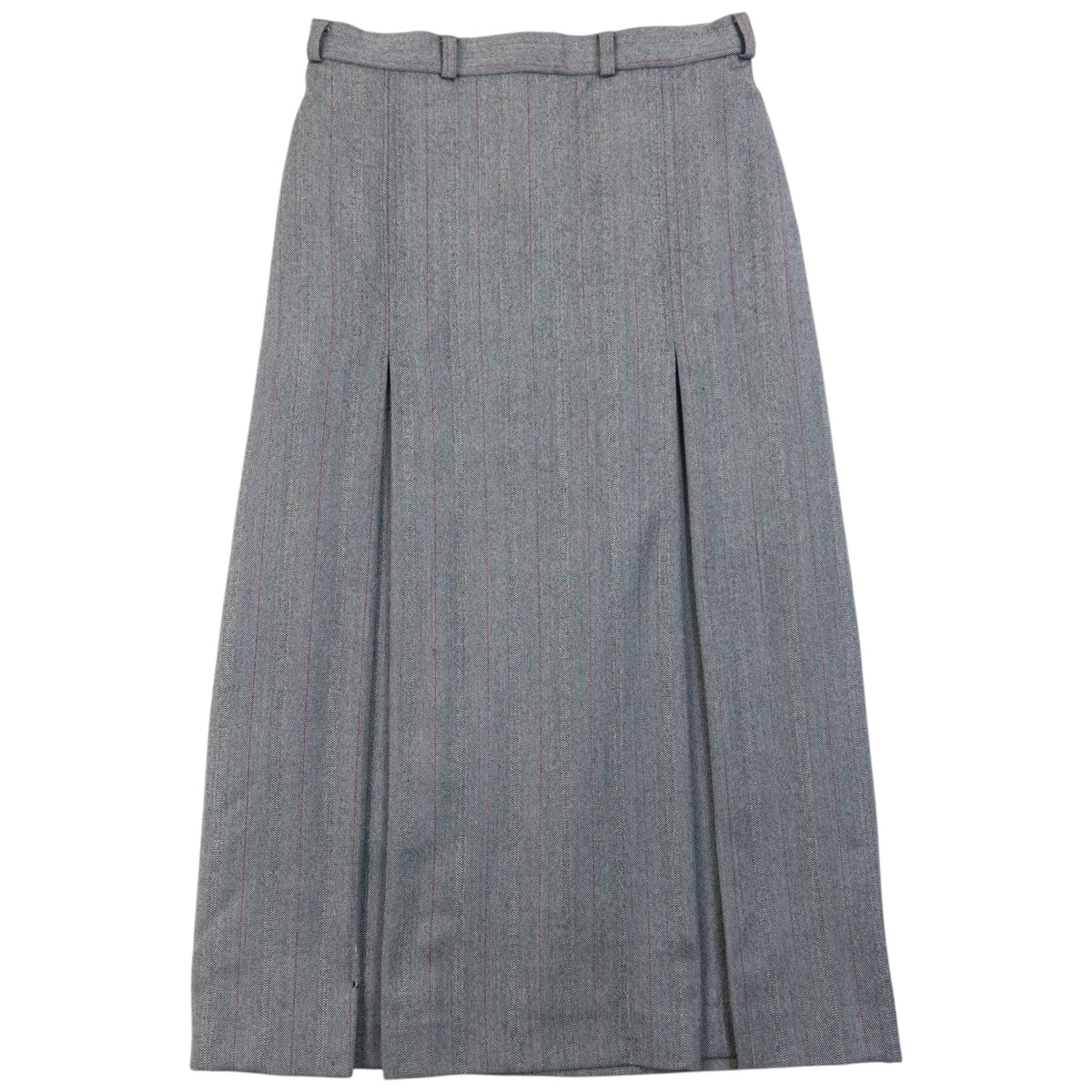 Vintage 90s Burberry Pleated Skirt in grey, striped pattern