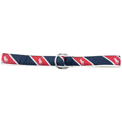 Vintage 90s Polo Ralph Lauren Striped Monogram Belt Size M