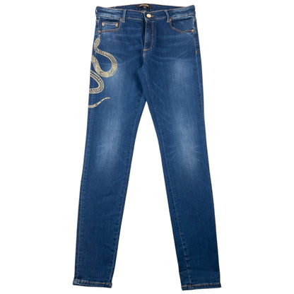 Vintage 2000s Roberto Cavalli Tribal Snake Skinny Jeans Womens Size W30
