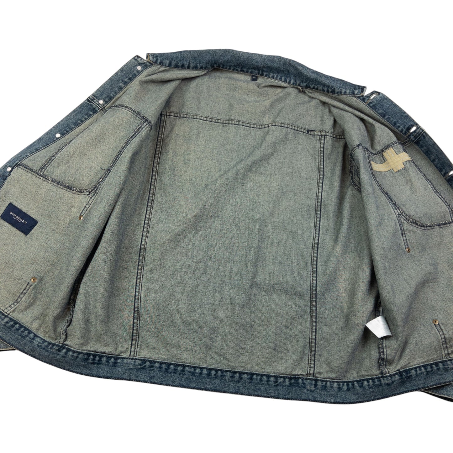 Vintage Burberry Button Up Denim Jacket Size XL