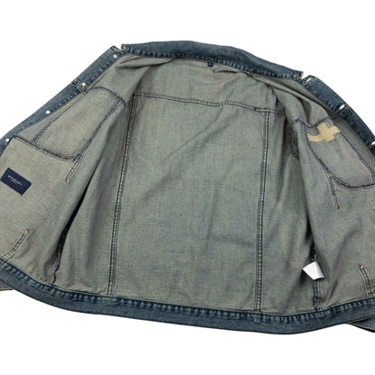 Vintage Burberry Button Up Denim Jacket Size XL