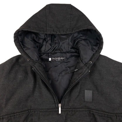 Vintage YSL Yves Saint Laurent Q Zip Padded Jacket Size XL