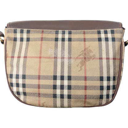 Vintage 90s Burberry Nova Check Leather Crossbody Bag