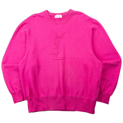 Vintage 90s YSL Yves Saint Laurent Embroidered Sweatshirt Womens Size M