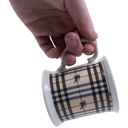 Vintage Burberry Nova Check Fine China Mug