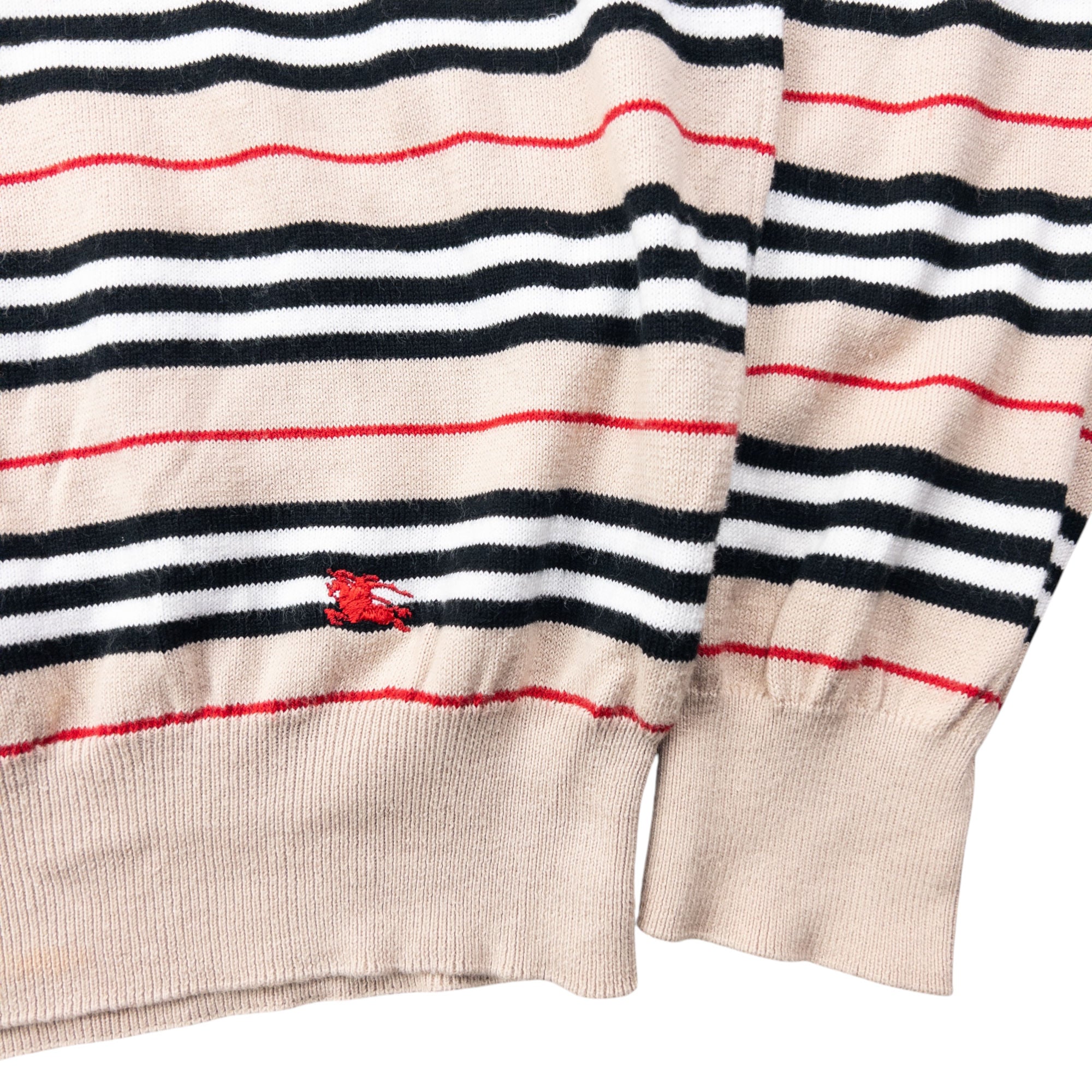 Vintage 2000s Burberry Nova Stripe Jumper Size S