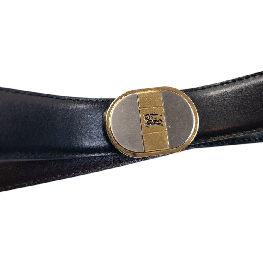 Vintage 90s Burberry Leather Belt Size XL