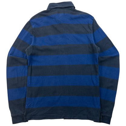 Vintage 90s Polo Ralph Lauren Striped Crest Long Sleeve Polo Shirt Size S