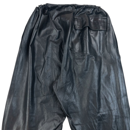 Vintage 2000s Gucci By Tom Ford Zip Cuff Leather Trousers Size L
