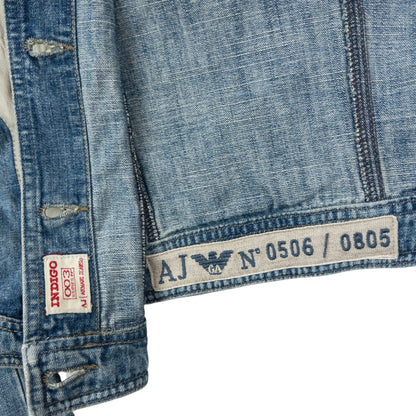 Vintage 2000s Armani Jeans Button Up Denim Jacket Womens Size M