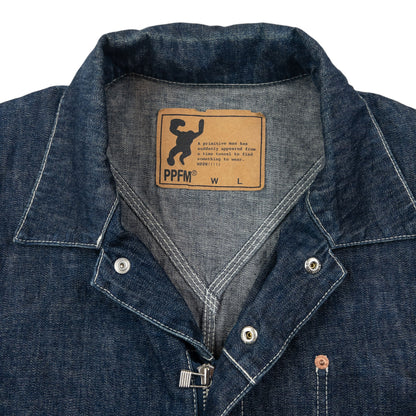 Vintage 2000s PPFM Zip Up Denim Jacket Size S