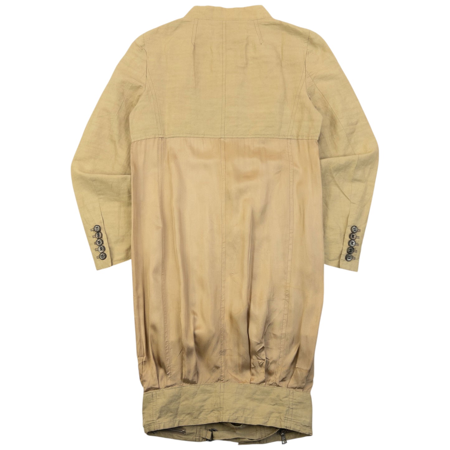 Vintage 2000s Dries Van Noten Longline Linen Jacket Womens Size M