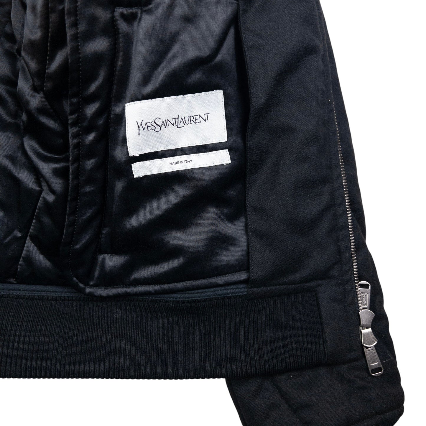 Vintage YSL Yves Saint Laurent Quilted Wool Jacket Size M