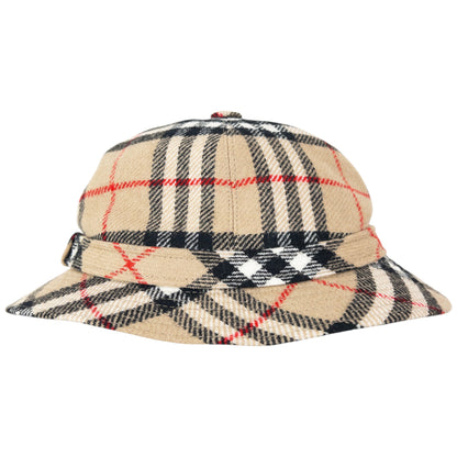 Vintage 80s Burberry Nova Check Bucket Hat Size S