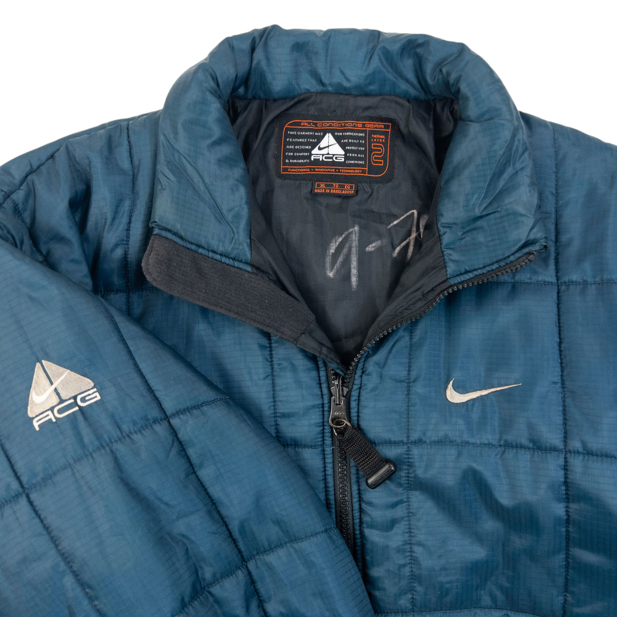 Vintage 2000s Nike ACG Quilted Zip Up Jacket Size XL