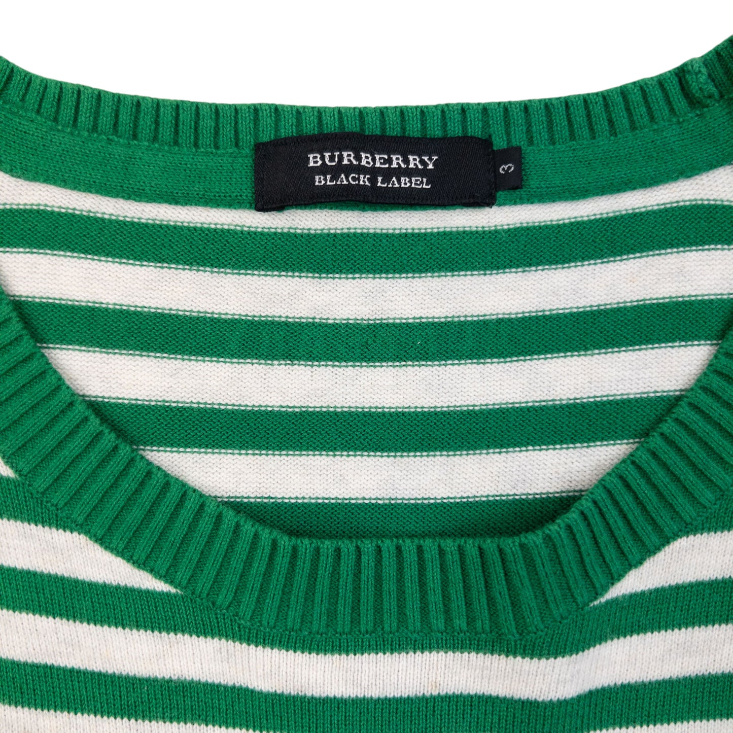 Vintage 2000s Burberry Black Label Striped Jumper Size S