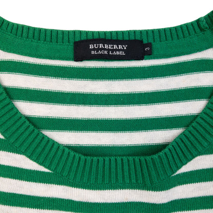 Vintage 2000s Burberry Black Label Striped Jumper Size S