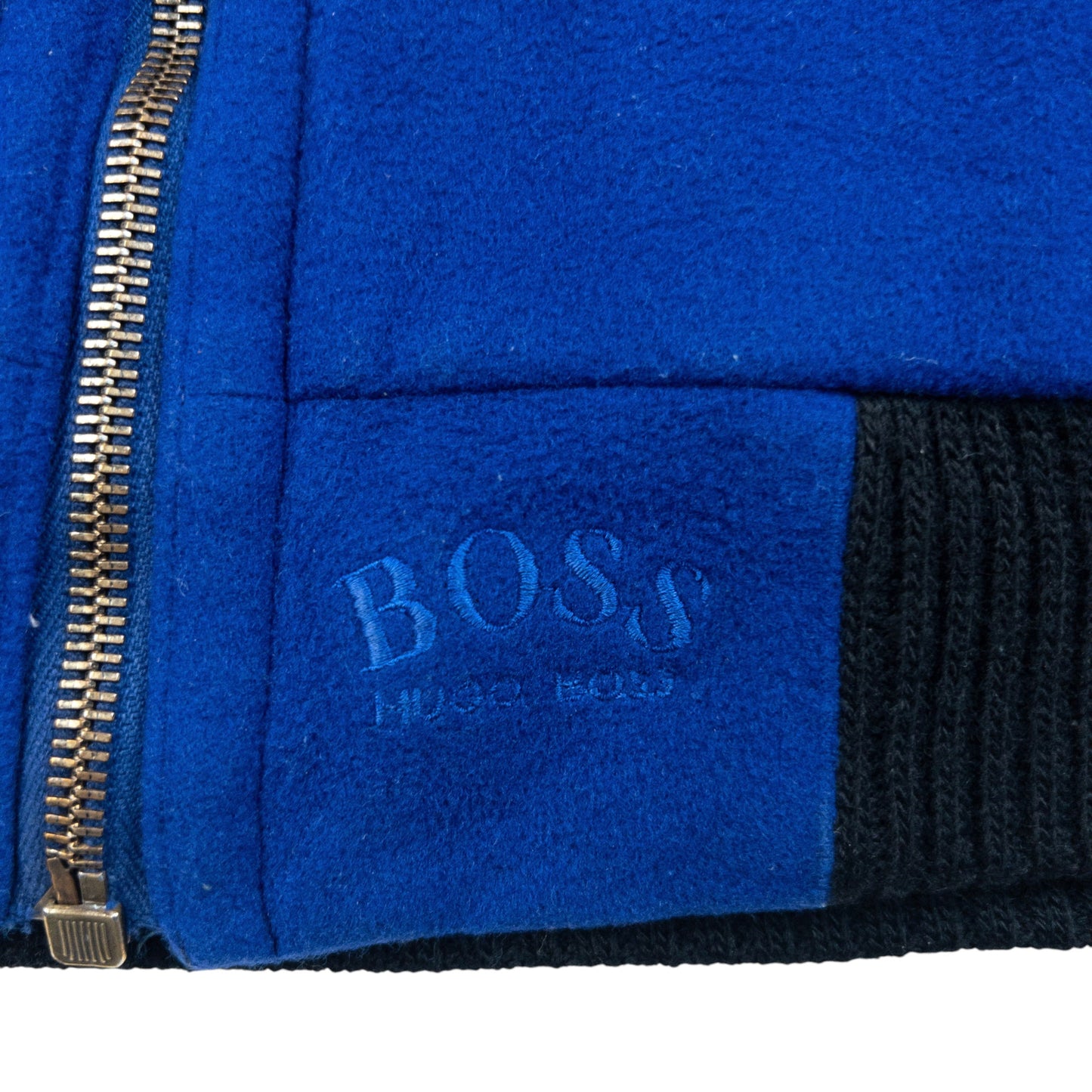 Vintage 90s Hugo Boss Zip Up Cashmere Bomber Jacket Size XL