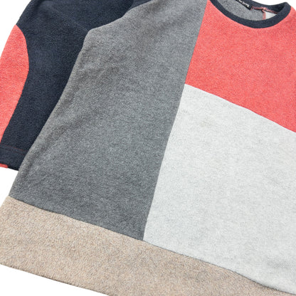 Vintage 90s Yohji Yamamoto Colour Block Fleece Sweatshirt Size XS