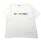 Vintage 90s Burberry Rainbow Embroidered T Shirt Womens Size M