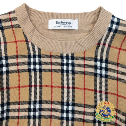 Vintage 90s Burberry Nova Check Jumper Size XS