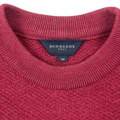 Vintage 2000s Burberry Golf Embroidered Knit Jumper Size M