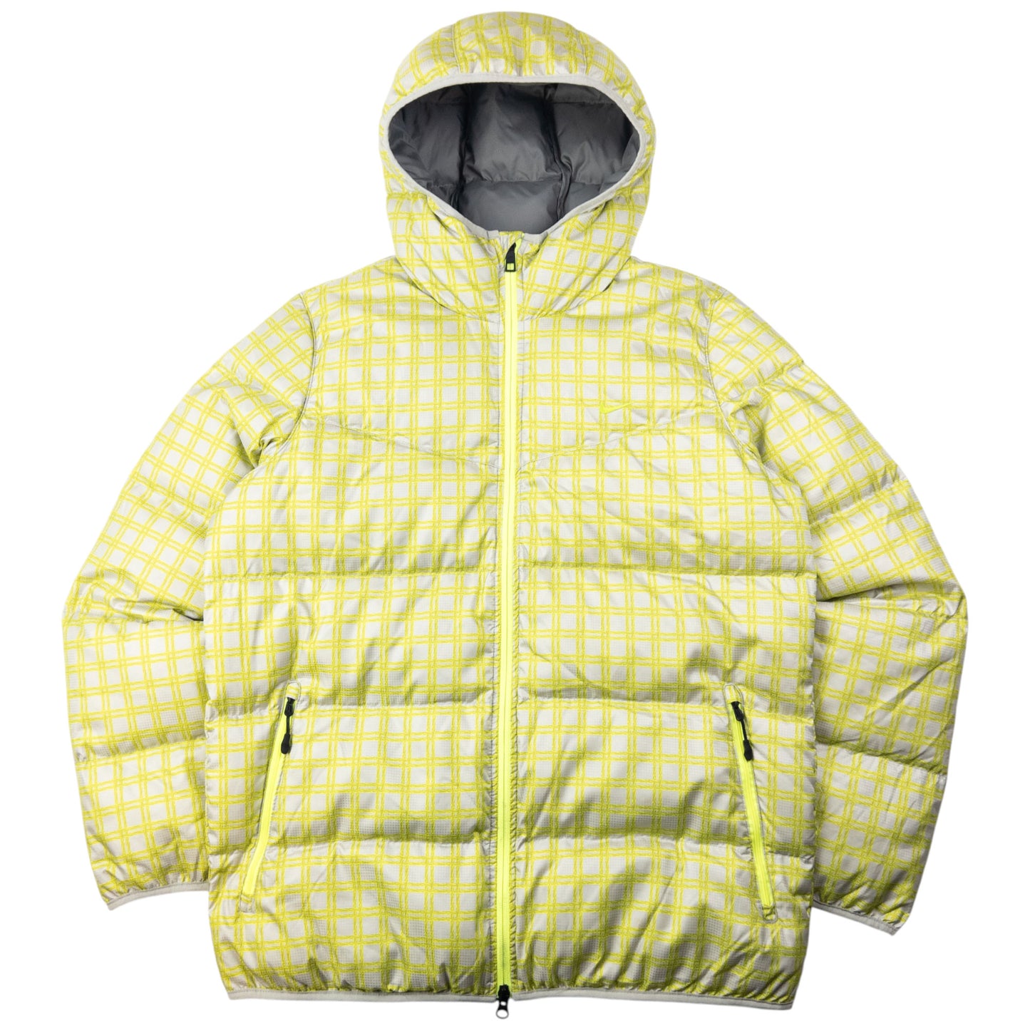 Vintage Nike Checkered Zip Up Puffer Jacket Size M
