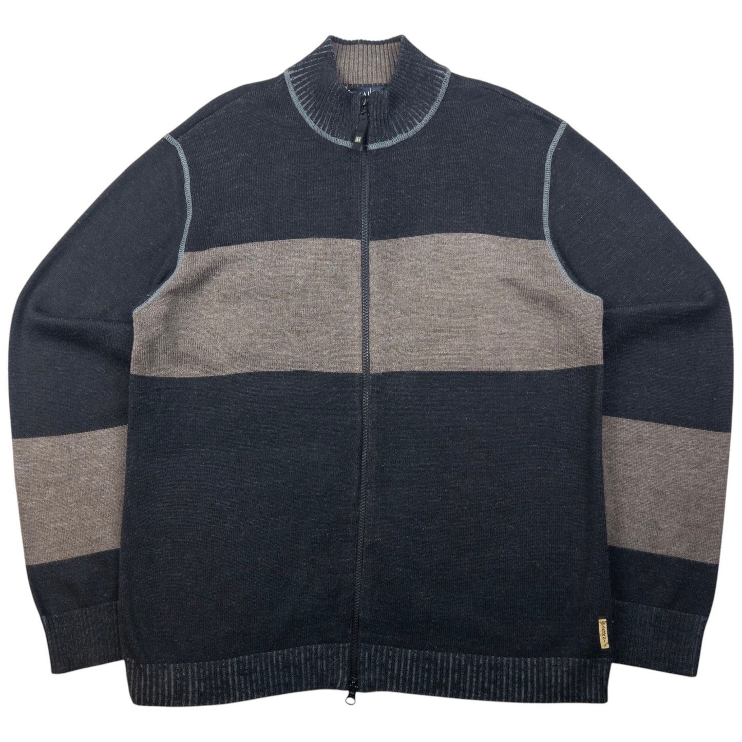 Vintage Armani Jeans Zip Up Jumper Size XL