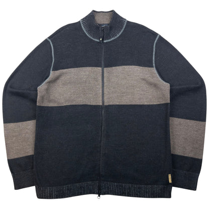 Vintage Armani Jeans Zip Up Jumper Size XL