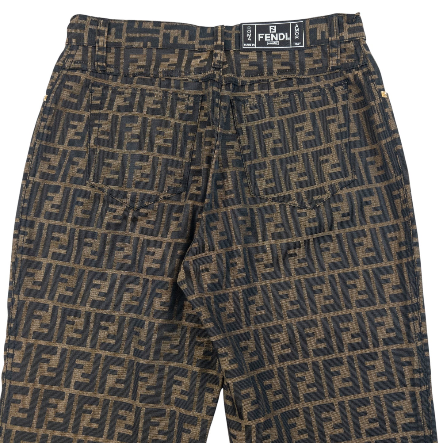 Vintage 90s Fendi Monogram Trousers Womens Size W27