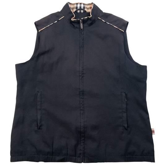 Vintage 2000s Burberry Golf Zip Up Gilet Size S