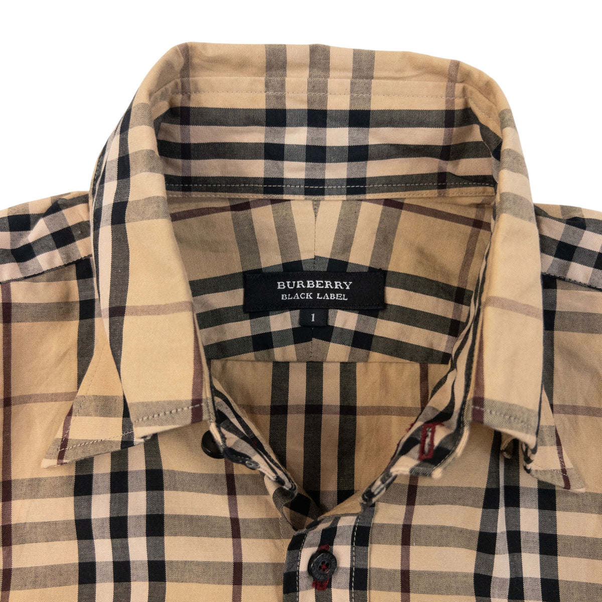 Vintage 2000s Burberry Black Label Nova Check Long Sleeve Button Up Shirt Size S