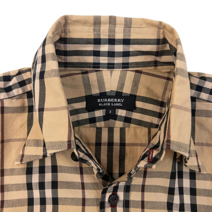 Vintage 2000s Burberry Black Label Nova Check Long Sleeve Button Up Shirt Size S