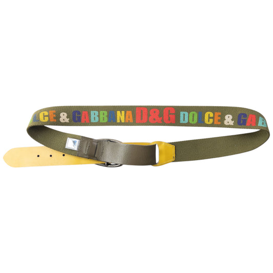 Vintage 2000s Dolce & Gabbana Rainbow Print Belt Size XL