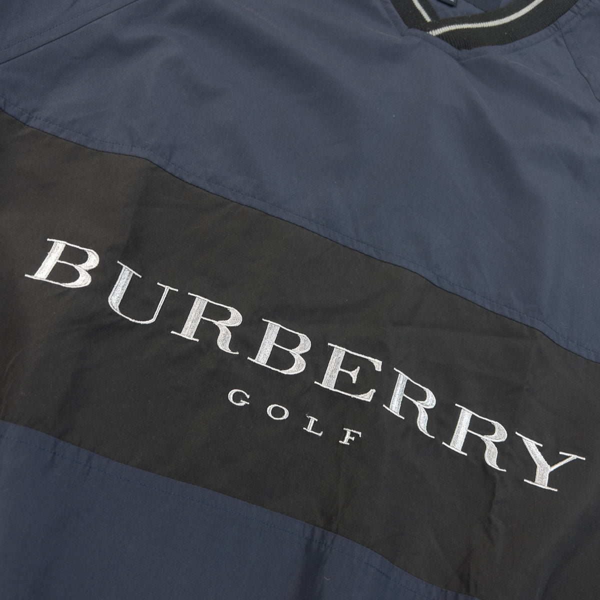 Vintage 2000s Burberry Golf Embroidered Pullover Jacket Size M