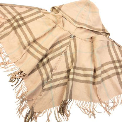 Vintage 2000s Burberry Nova Check Tassel Trim Poncho
