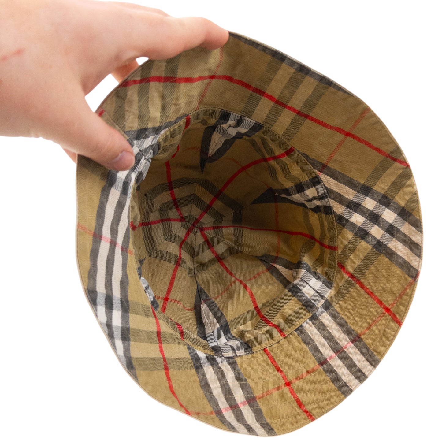 Vintage 90s Burberry Nova Check Reversible Bucket Hat