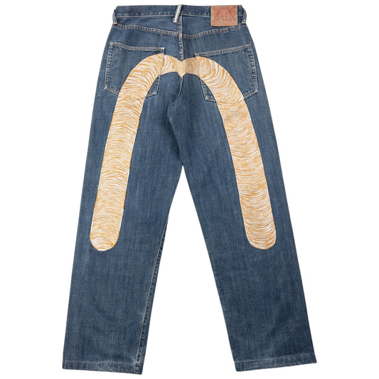 Vintage 2000s Evisu Embroidered Daicock Japanese Denim Jeans Size W30