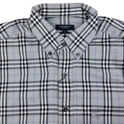 Vintage Burberry Nova Check Long Sleeve Button Up Shirt Size M