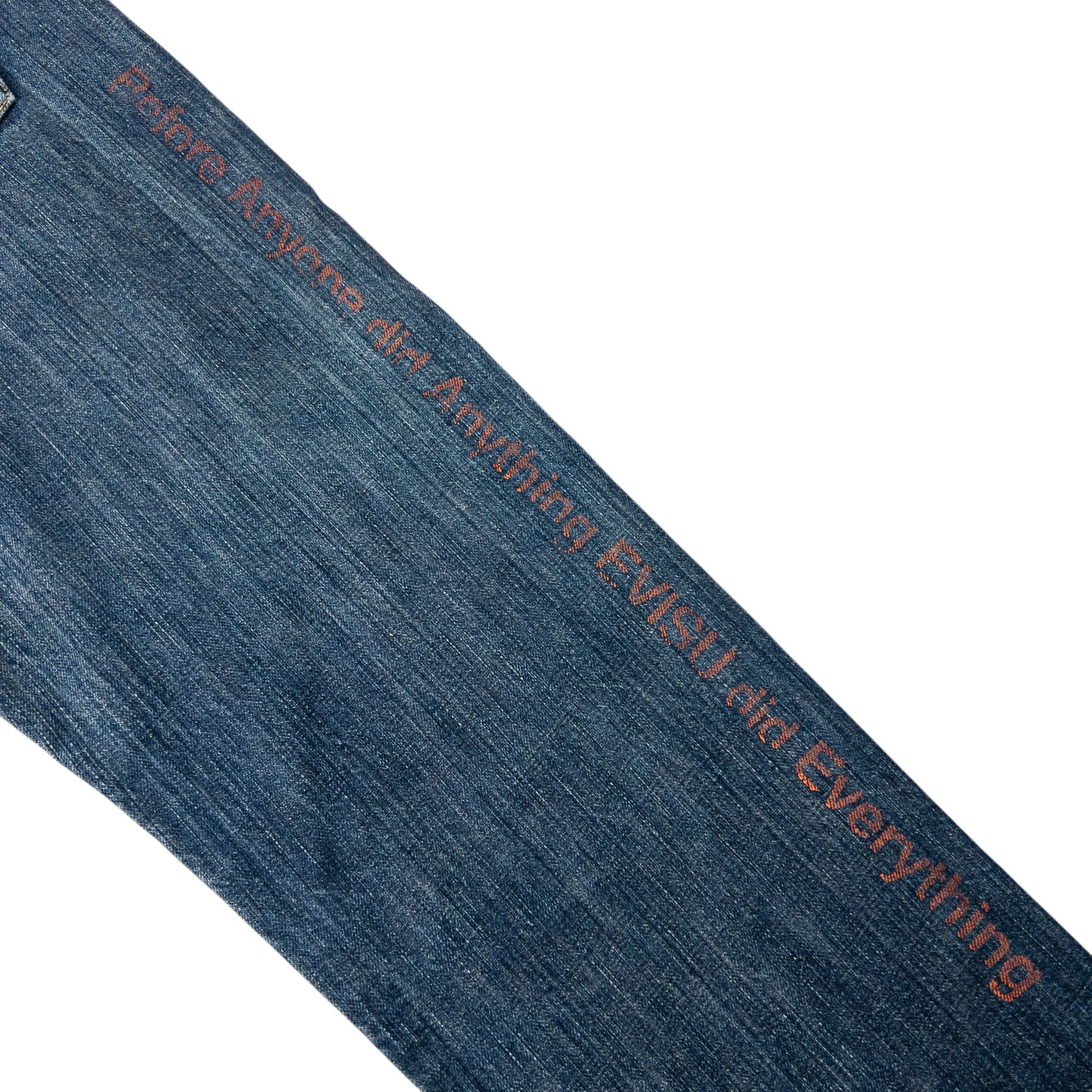 Vintage Evisu Gull Text Japanese Denim Jeans Size W32